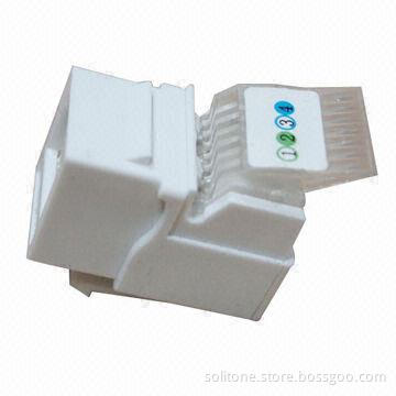 Telecommunication Keystone Jack, Tool-less for 6P6C, 750 Times Inserting Duration